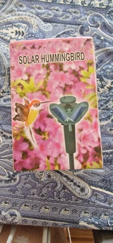 Solar Powered Flying Hummingbird Garden Ornament