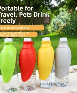 Portable Leaf Pet Water Bowl - Leakproof Outdoor Feeder