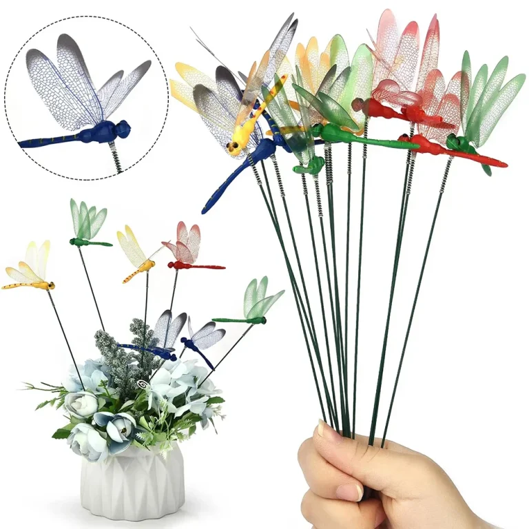 Colorful 3D Acrylic Dragonfly Garden Stakes & Decor