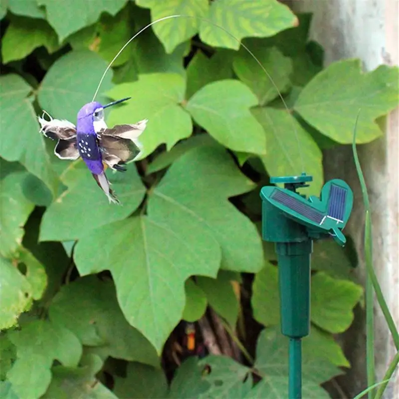 Solar Powered Flying Hummingbird Garden Ornament