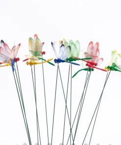 Colorful 3D Acrylic Dragonfly Garden Stakes & Decor