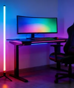 RGB LED Smart Corner Floor Lamp with Music Sync