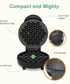Professional 950W Non-Stick Bubble Waffle Maker