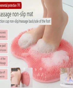 Silicone Foot & Back Scrubber with Anti-Slip Suction Cups