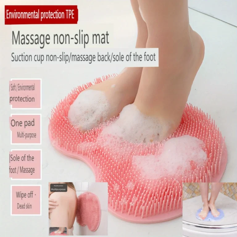 Silicone Foot & Back Scrubber with Anti-Slip Suction Cups