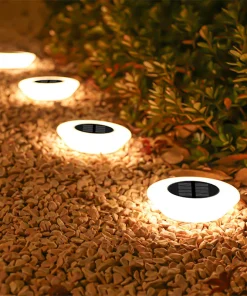 4-Pack Solar LED Ground Lights for Outdoor Pathways