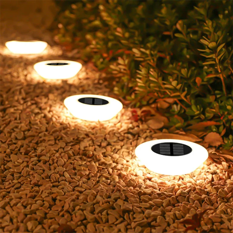 4-Pack Solar LED Ground Lights for Outdoor Pathways