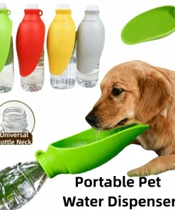 Portable Leaf Pet Water Bowl - Leakproof Outdoor Feeder