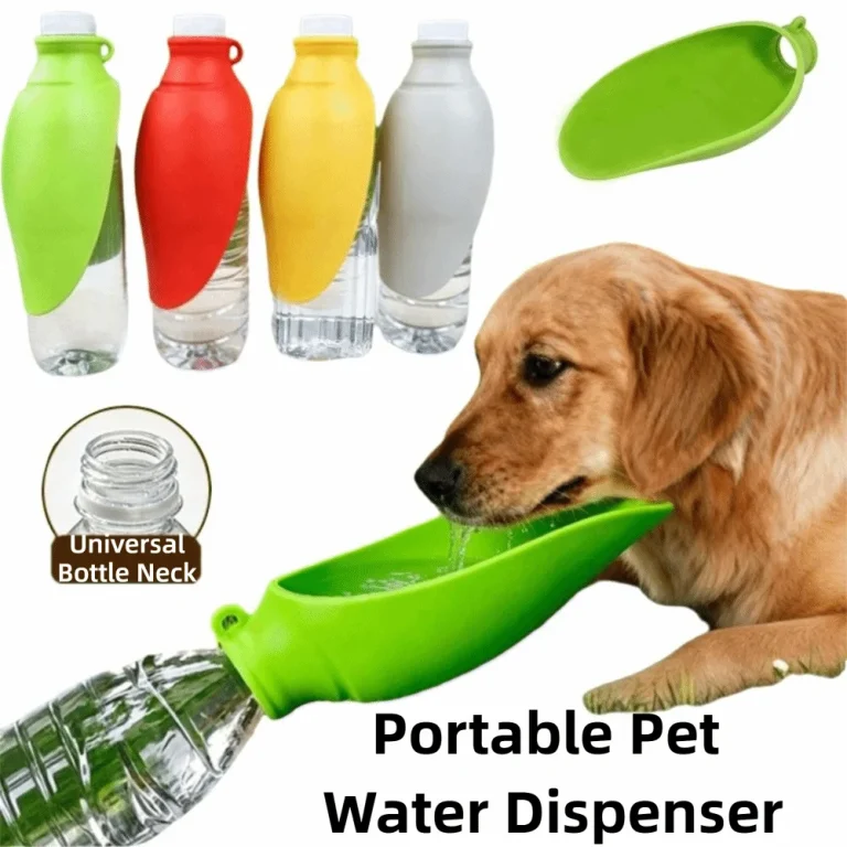 Portable Leaf Pet Water Bowl – Leakproof Outdoor Feeder